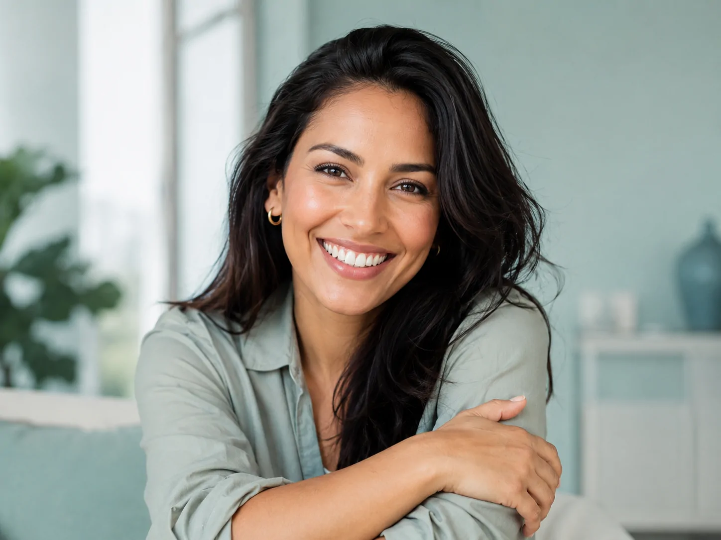 Patient smiling confidently