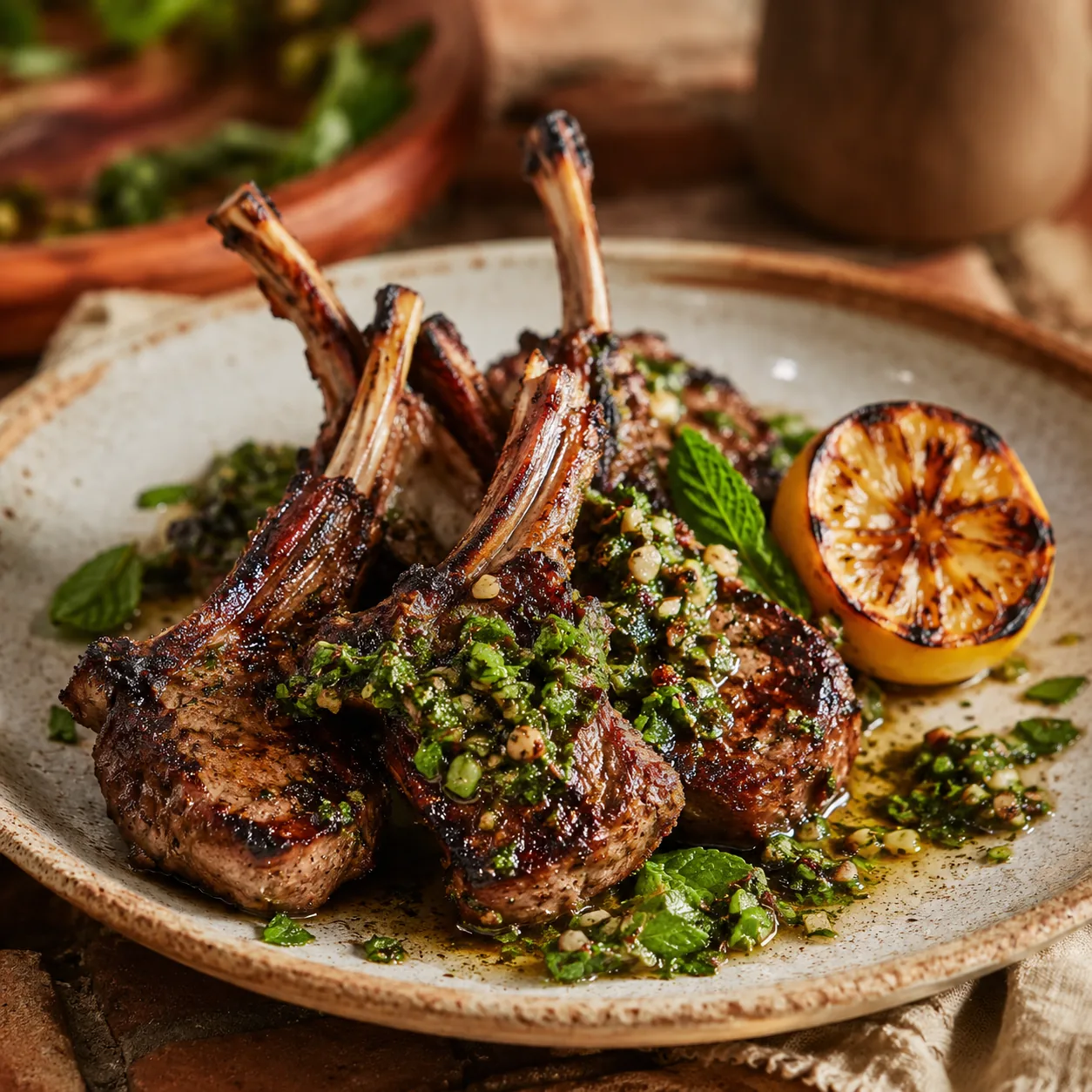 Ember lamb chops