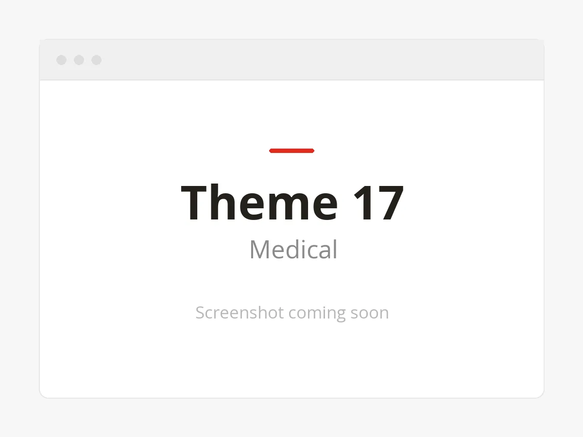Theme 17 Medical website design preview