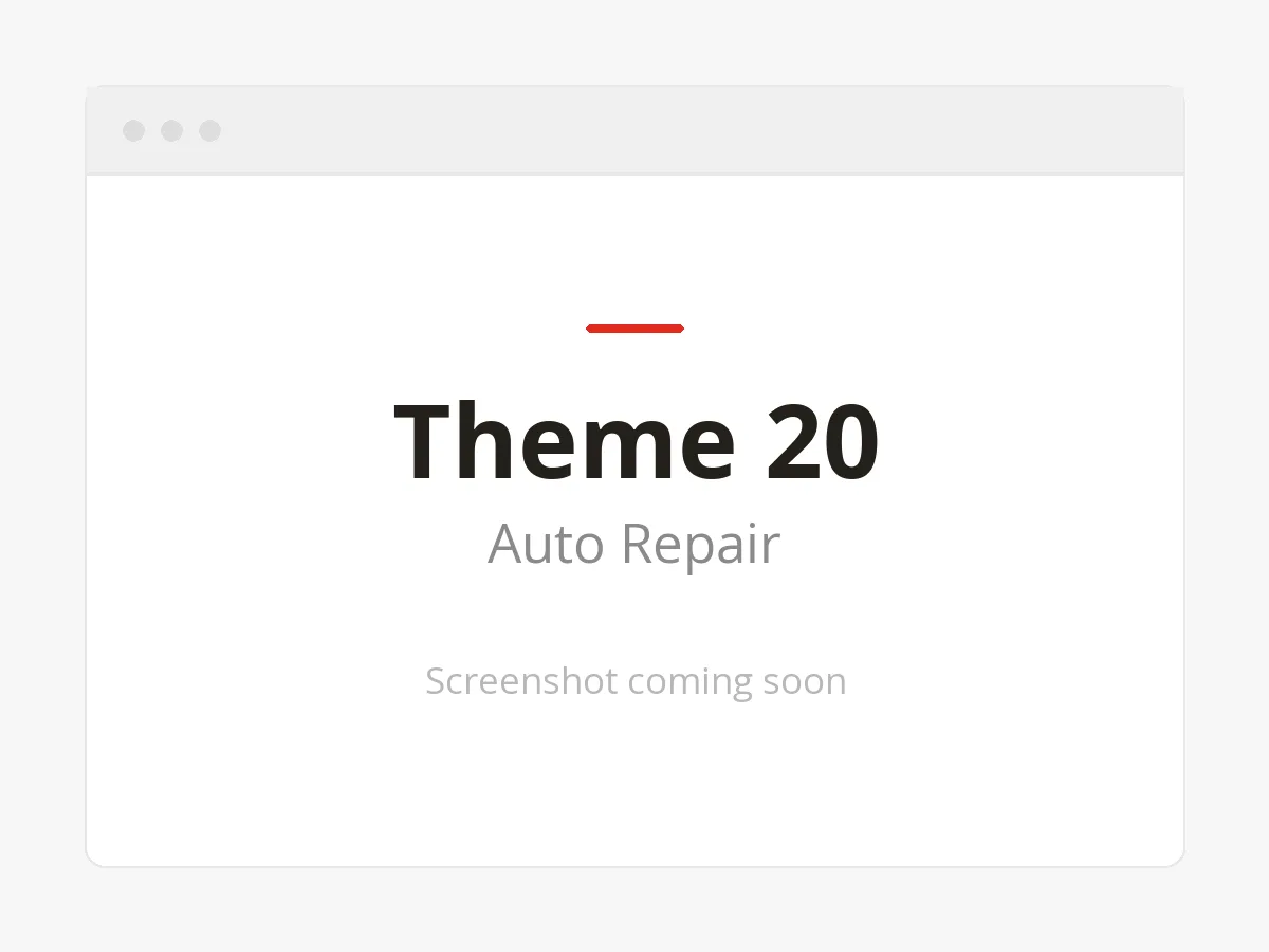 Theme 20 Auto Repair website design preview
