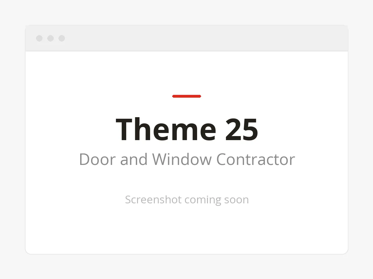 Theme 25 Door and Window Contractor website design preview