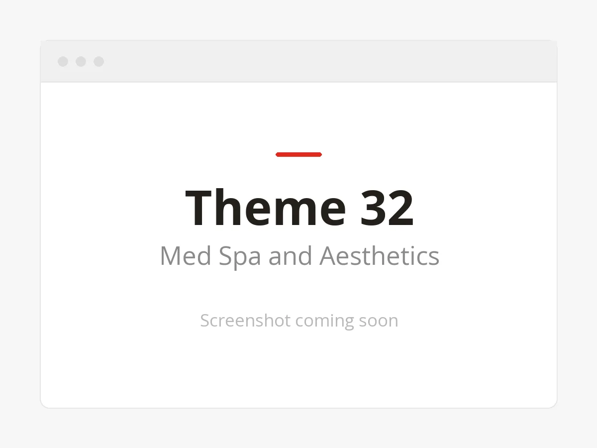 Theme 32 Med Spa and Aesthetics website design preview