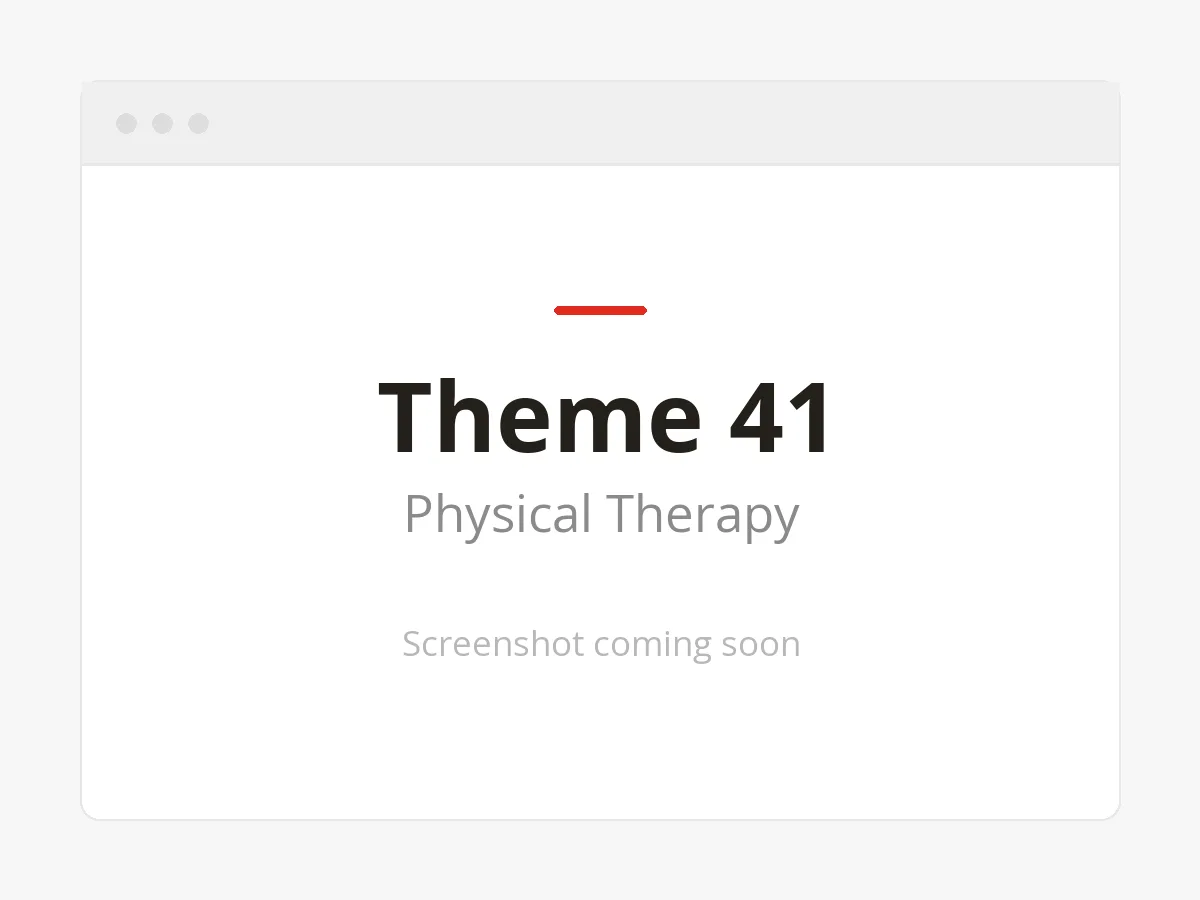 Theme 41 Physical Therapy website design preview