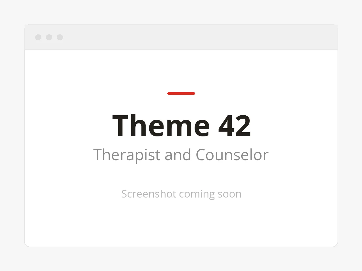 Theme 42 Therapist and Counselor website design preview