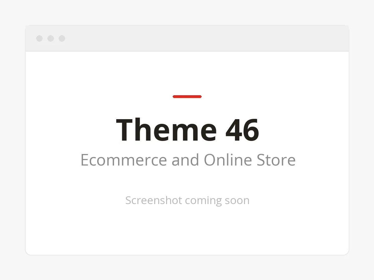 Theme 46 Ecommerce and Online Store website design preview