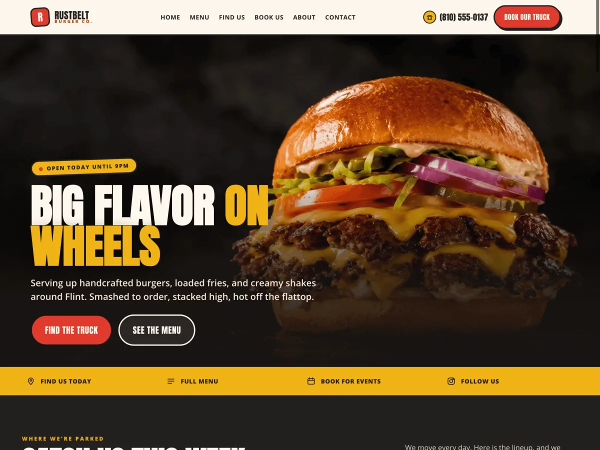 Theme 10 Food Truck website design preview